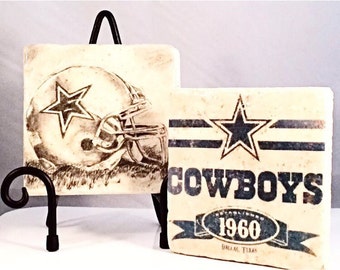 Vintage Dallas Cowboys Coaster Set ( Set includes 4 Tiles )