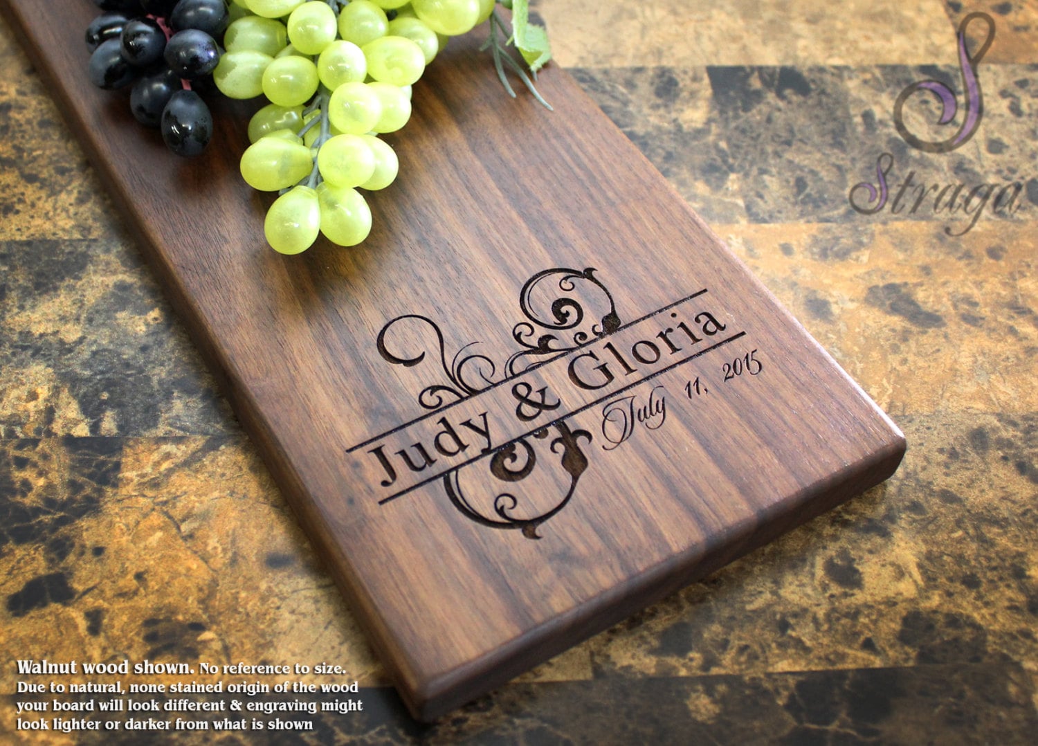 Personalized Cheese Board Engraved Cheese Plate Wedding 6171