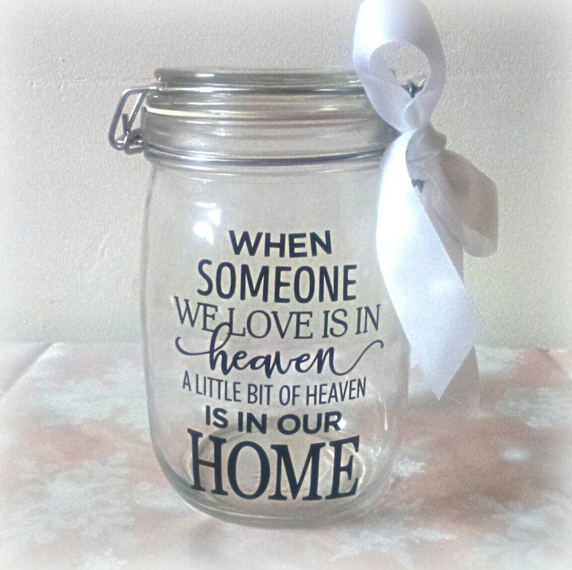 memory jar light jar with heaven quote remembrance jar