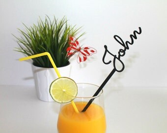 Drink Stirrers Personalised Cocktail Stirrers Beach Cocktail Sticks Stir Sticks Personalised Vertical Swizzle Stick Birthday Party Cocktail