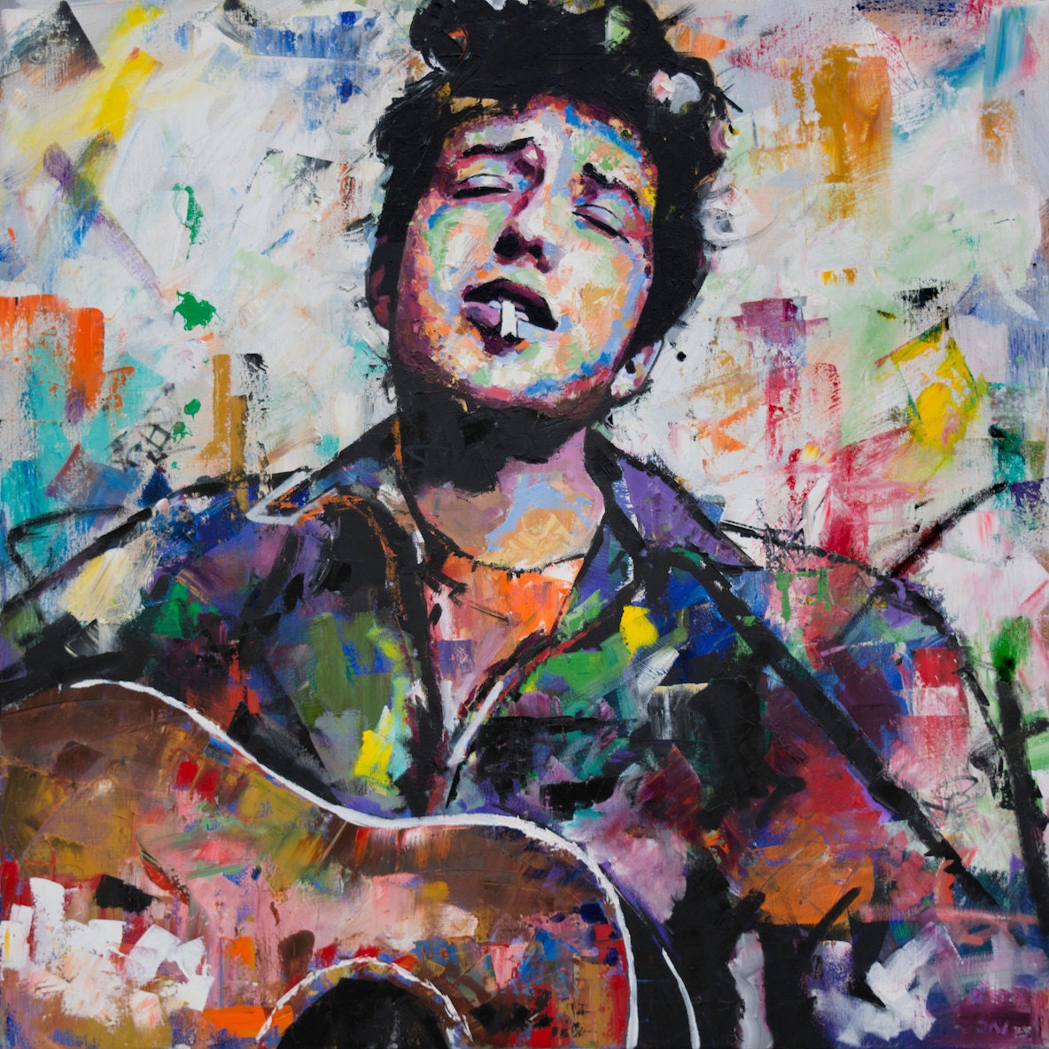 Bob Dylan Original Oil Painting 40 30 Large