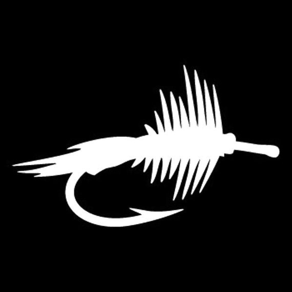 Download 240 Fly Fish Hook Fishing Camping Sports Die cut Vinyl Decal
