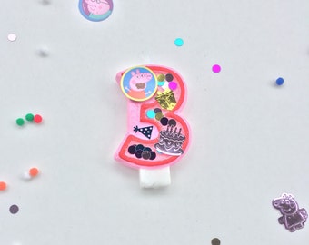 Peppa pig candle / peppa pig birthday / peppa pig cake topper / peppa pig party / peppa pig birthday decorations / birthday candles