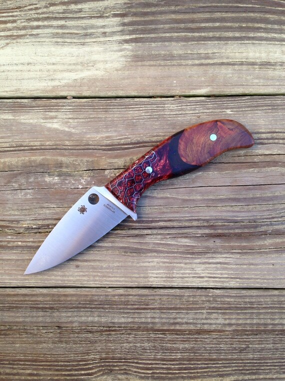 Spyderco Mule Team Custom Knife with Sheath