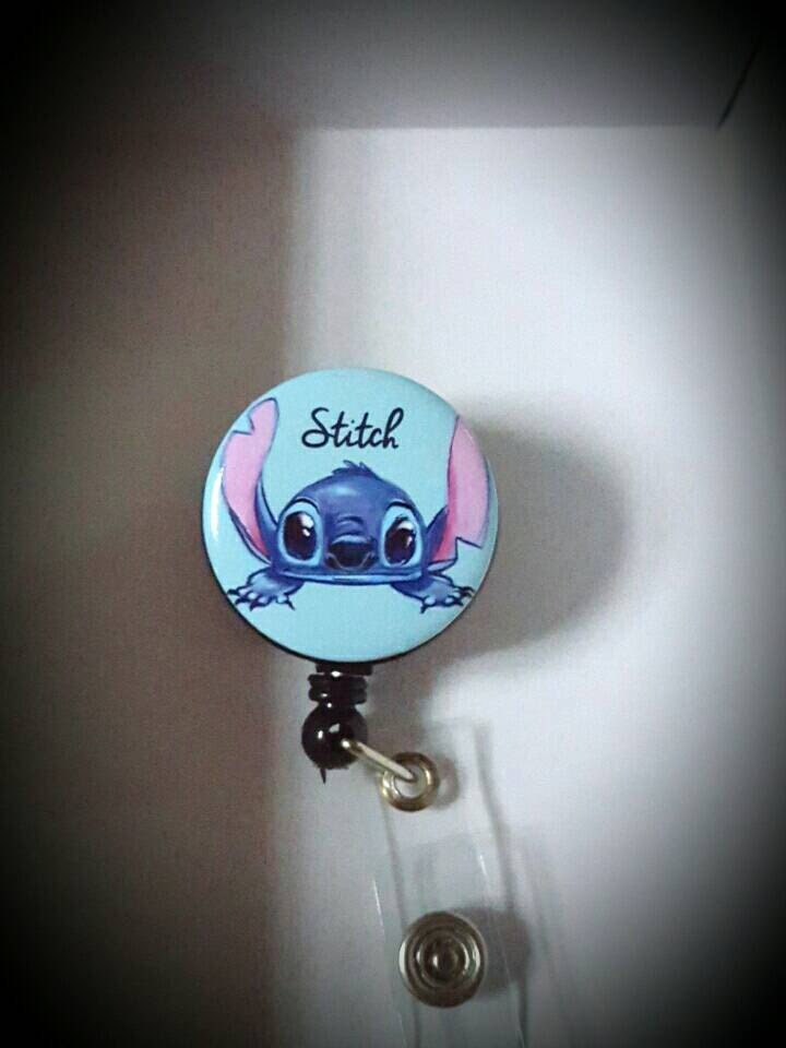 Disney Inspired Stitch Badge Holder / Badge Reel