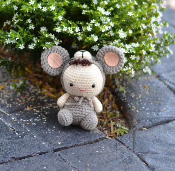 grey mouse stuffed animal