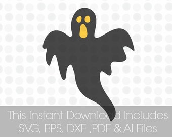 Ghost Svg, Sayings, Quotes, Vinyl cutting file for use in Silhouette Cameo Designer Edition & Cricut Design Space,