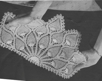 144 PDF Pineapple Fan Doily Crochet Pattern, Fan Chair Back and Arm Doilies Pattern, PDF Download, Home Decor, Retro Decorating