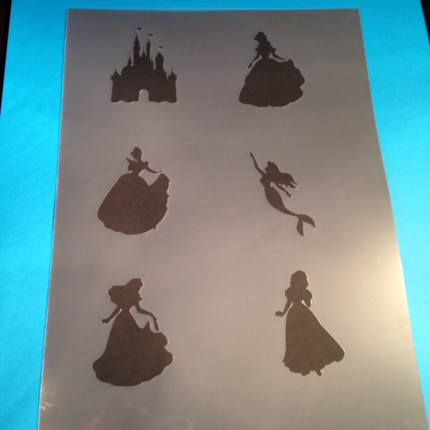 disney princess stencils craft silhouette girls bedroom