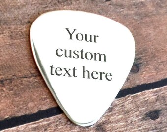 Custom Engraved Guitar Pick, Personalized Guitar Pick, Custom Guitar Pick, Music Gift, Guitar Pick Necklace, Guitar Pick Keychain