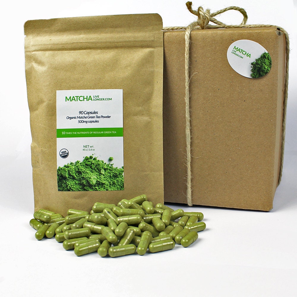 Matcha 500mg Capsules 90 capsules Matcha Live Longer