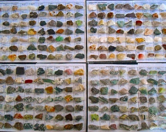 Rock Collection 1000 Minerals, Stones, Gems - 14 sheets