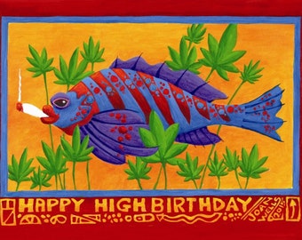 Weed birthday card | Etsy