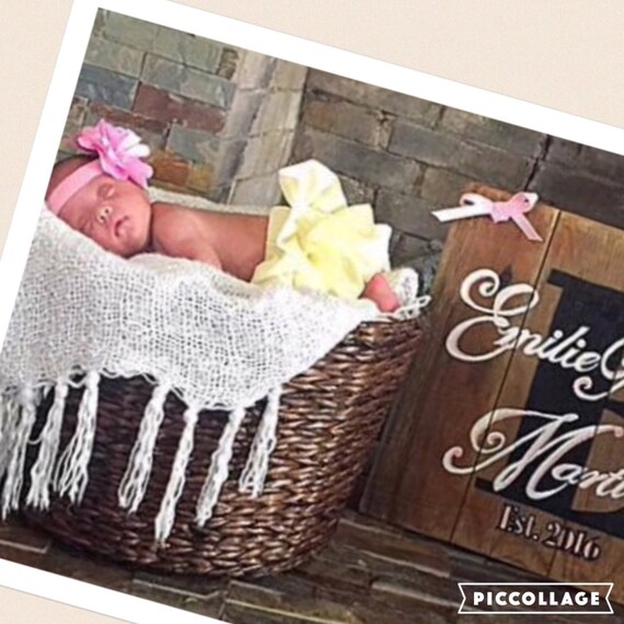 Rustic wood pallet baby shower gift any age birthday by Vhamps