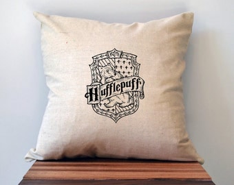 Harry Potter Hufflepuff House Pillow Cover, 18 x 18 Pillow, Harry Potter Pillow, Hufflepuff Pillow, Hufflepuff christmas gift for friend