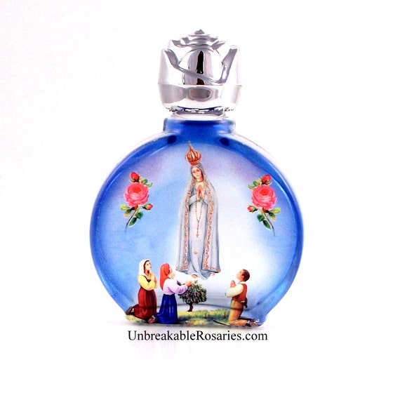 Virgin of Fatima Stained Glass Holy Water by ItalianRosaryParts