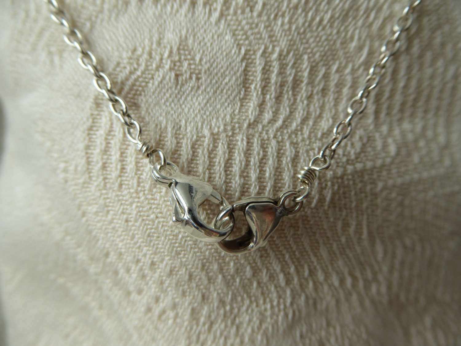 Sterling Silver dual clasp chain necklace