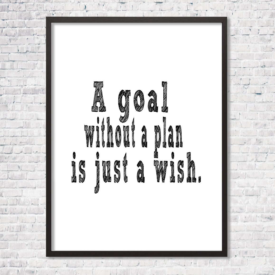 Instant Download Goal Printable Typography by MyLittleLittleVoice