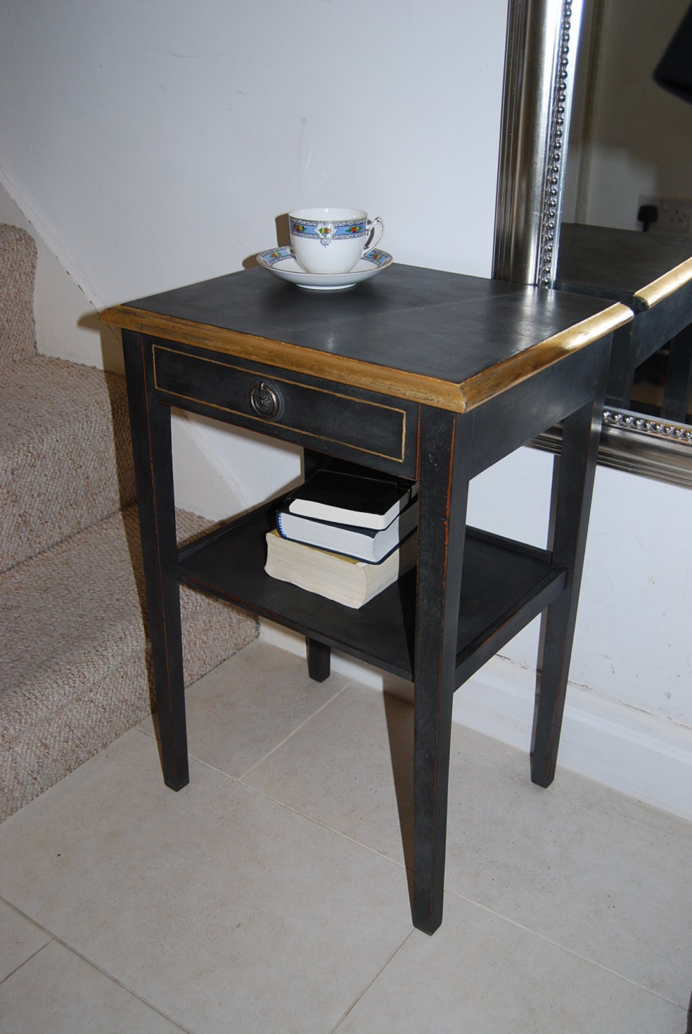 Black & Gold Side Table – Haute Juice