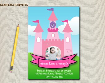 Princess Invitation, Princess Birthday Invitation, Royal Princess Castle, Personalized Birthday Invitation, Royal Birthday Invitation, Girl