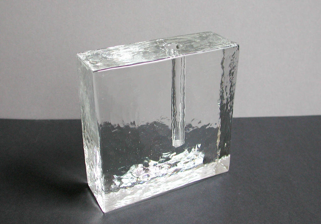 heavy branch vase vase block vase Solifleur crystal glass