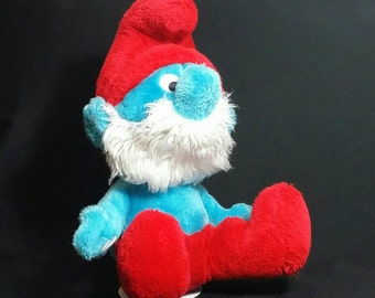 vintage papa smurf stuffed animal