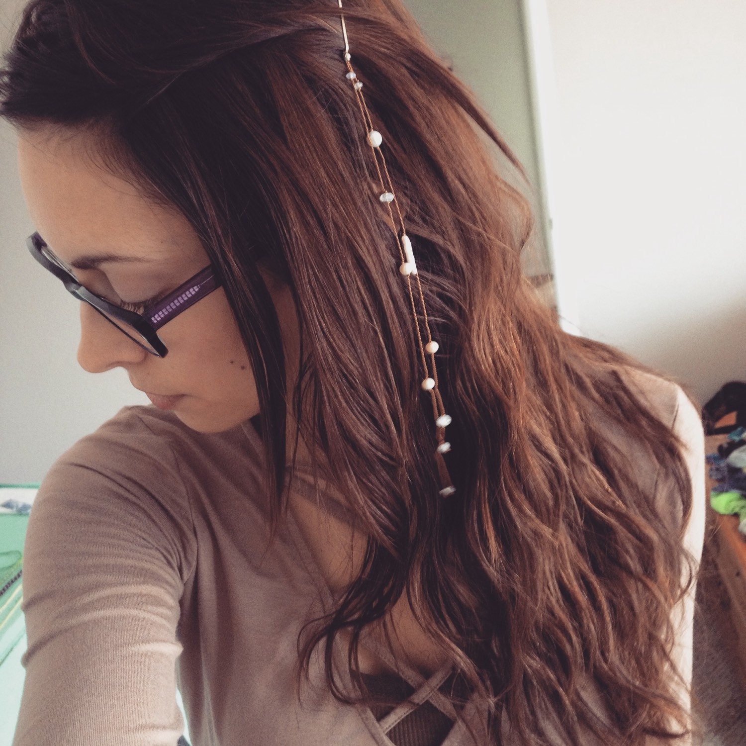 Mermaid Hair Hair Jewelry Pearl Jewelry Bridal by InnerMoonJewels