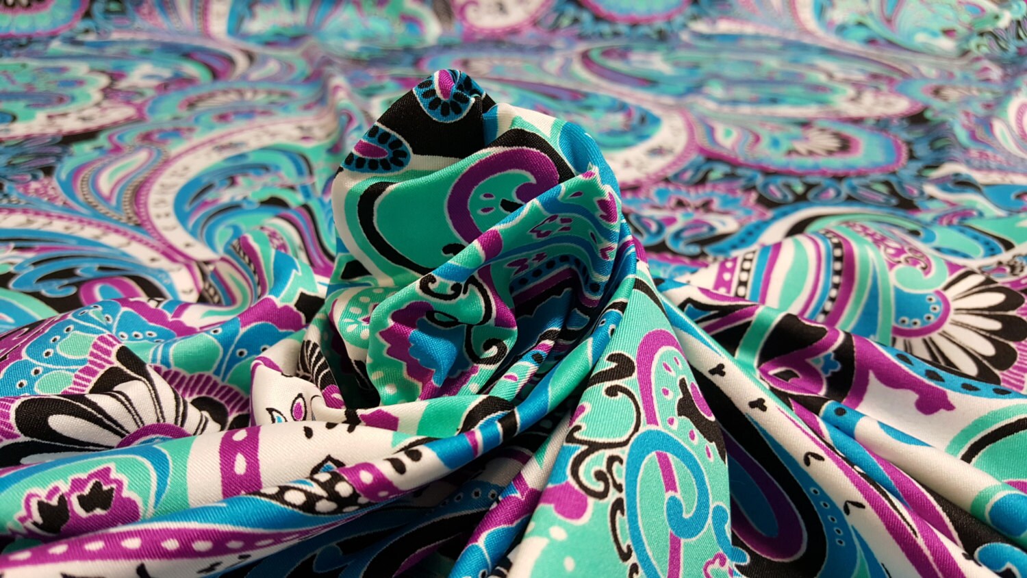 Summer Paisley Bathing Suit Fabric