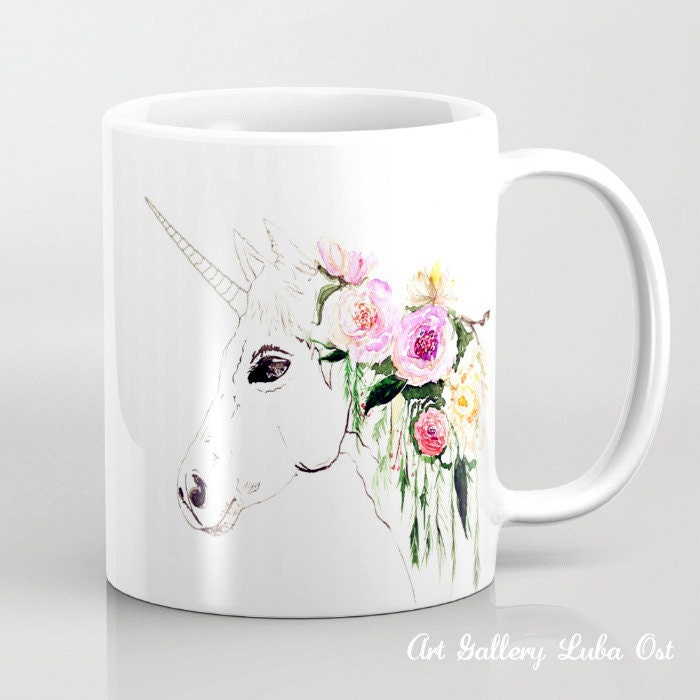 Unicorn Mug Watercolor Tea Mug Art Print Nice GiftCoffee