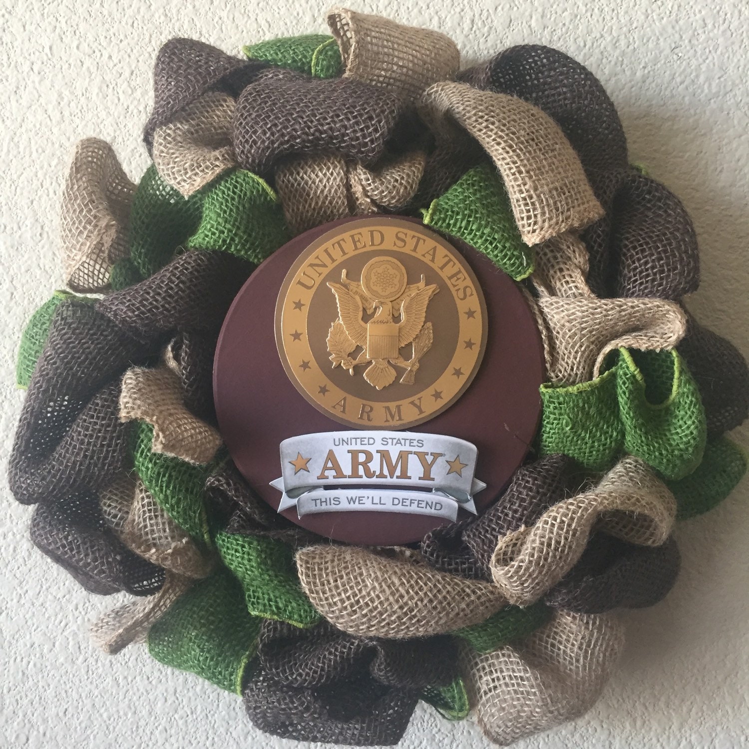 Camo Military Burlap Wreath Camo Hunting Burlap Wreath