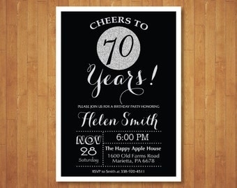 90th Birthday Invitation. Floral Birthday by happyappleprinting