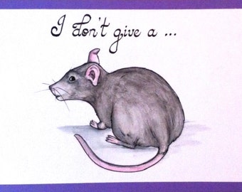 Items similar to I dont give a rats ass vinyl sticker decal on Etsy