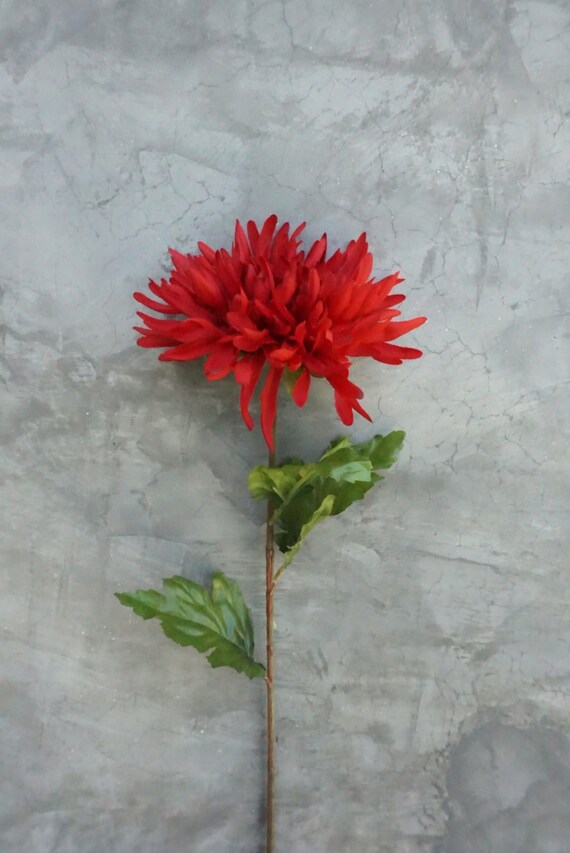 Red spider mums Silk flowers silk spider mums wedding