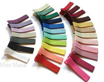 NON SLIP Ribbon Hair Clips, Toddler Hair Clip, Girl Hair Clips , Kids Hair Slides, Simple Hair Clips, Perfect for sweeping that fringe away!