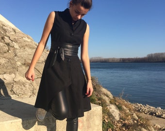 Obi Belt, Goth Belt, Obi Leather Belt, Wrap Belt, Womens Belt, Faux Leather Belt, Waist Tie Belt, Leather Accessories, Designer Belt