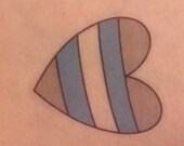 Demiboy Temporary Heart Tattoo