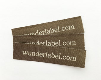 Sew On Labels - Text & Symbol - Fabric Labels | Knit Labels | 18 USD for 50 personalized Labels quilt label sewing label fabric tag