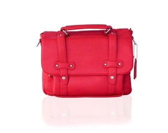 Near Perfect: Women Camera Bag - Stylish Messenger Camera Bag - Poppy Red - DSLR Bag - Crossbody Camera Bag