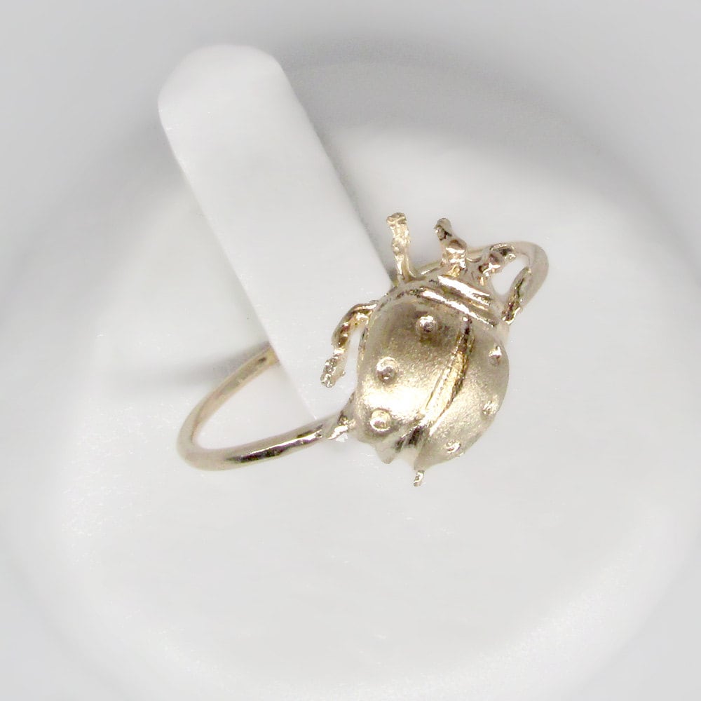 gold ladybug ring 14k gold vintage ladybug by simonefinivintage