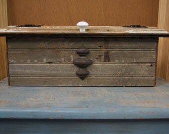 Reclaimed Beadboard Wood Mailbox