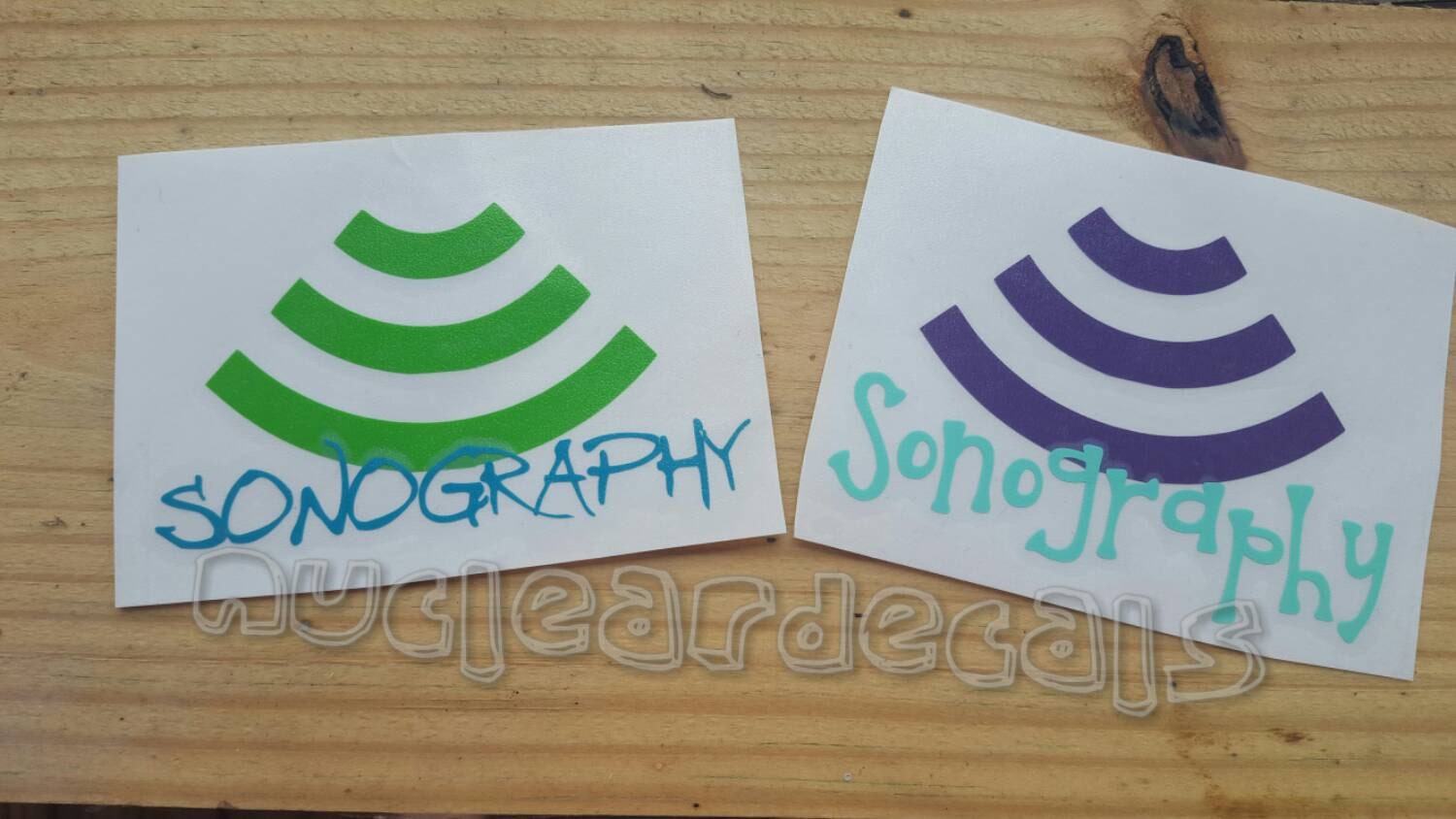 SONOGRAPHY vinyl decals, ultrasound decal, personalized radiology decal
