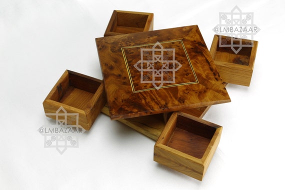 Thuya Mystery Box/Secret Puzzle Box Wood Thuya