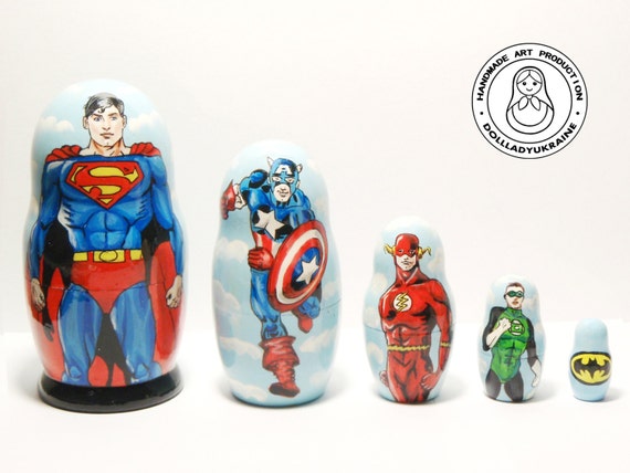 superhero nesting dolls