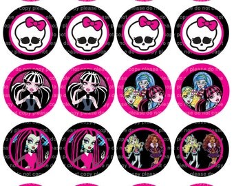 Items similar to Printable Monster High 2' Cupcake Toppers (INSTANT ...