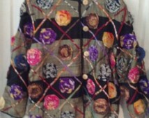 NWT Vintage Bloomingdale’s Women's 100% Silk Deep V Purple Blazer Size 4
