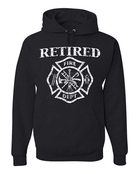 Retired Firefighter Hoodie Fireman Fire Dept FD Local by ngtshop