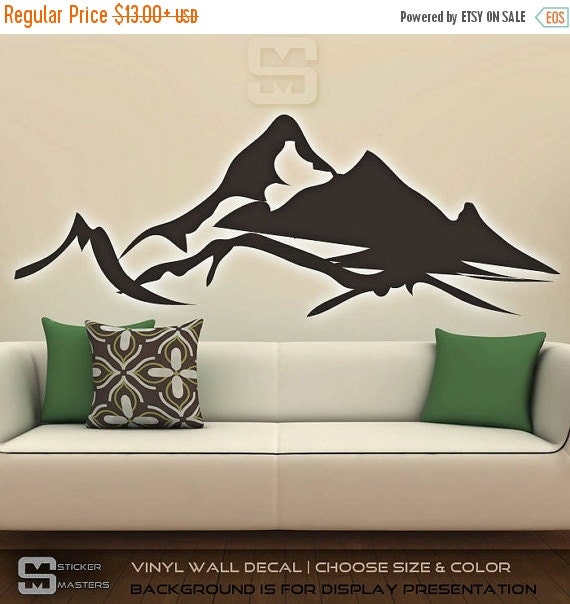 Mountains Wall Decal Mountains Sticker Mountains by StickerMasters