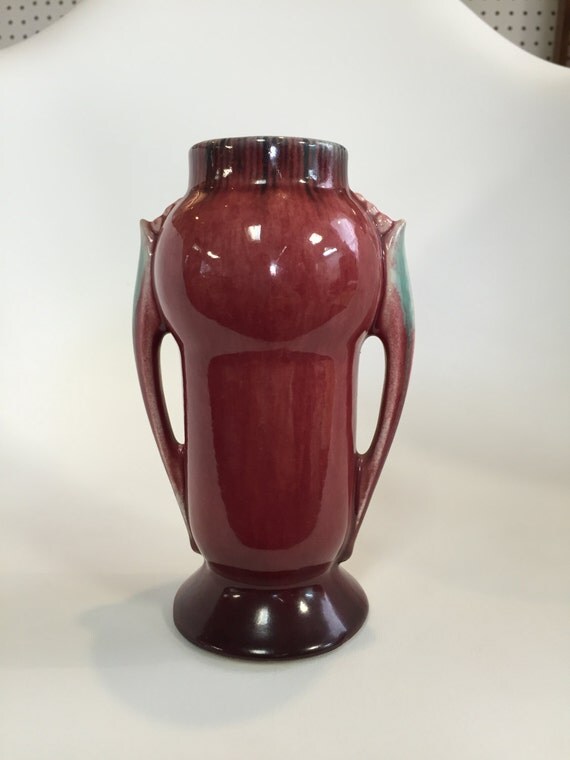 Roseville Orian Small Vase 733 Red and by HeirloomOnPineapple