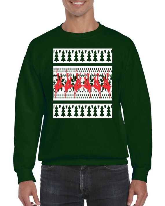 Reindeer Humping Ugly Christmas Sweater by HalfTimeDesign on Etsy