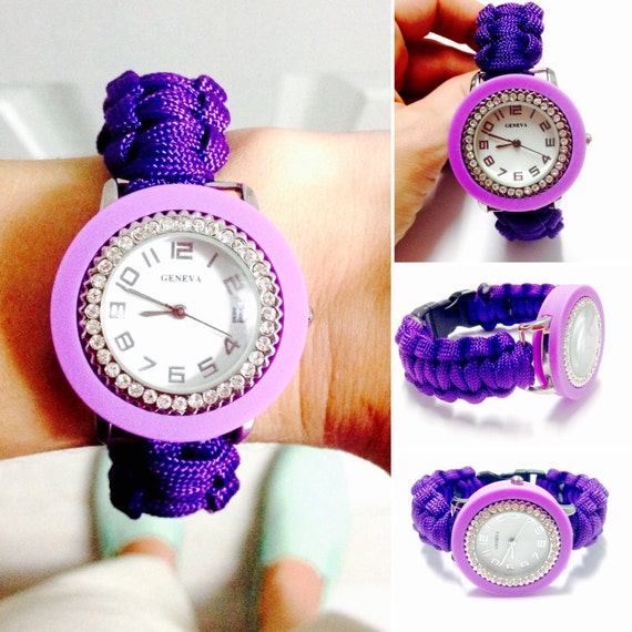 Paracord Watch Purple Paracord Watch Purple by